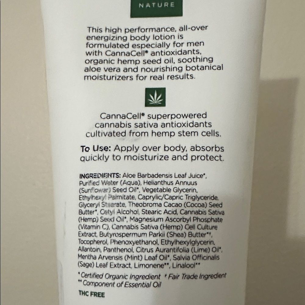 ANDLOU Naturals Men’s Body Face Hands Energizing Conditioning Lotion - Picture 9 of 10